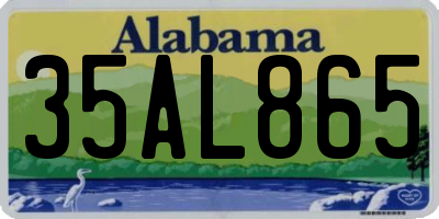 AL license plate 35AL865