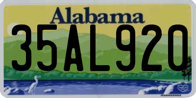 AL license plate 35AL920