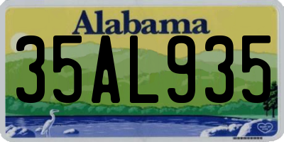AL license plate 35AL935