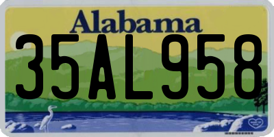AL license plate 35AL958