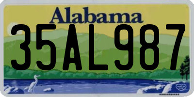 AL license plate 35AL987