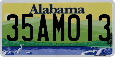 AL license plate 35AM013