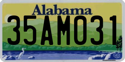 AL license plate 35AM031
