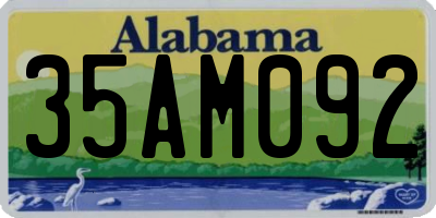 AL license plate 35AM092