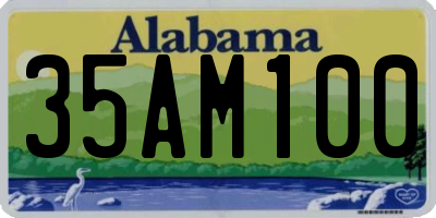 AL license plate 35AM100