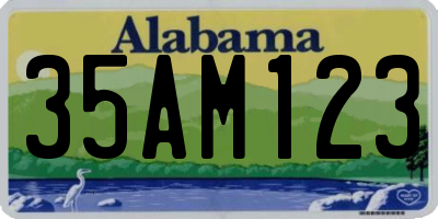 AL license plate 35AM123