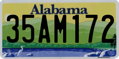 AL license plate 35AM172