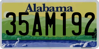 AL license plate 35AM192