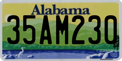 AL license plate 35AM230