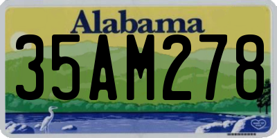 AL license plate 35AM278