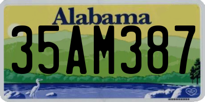AL license plate 35AM387