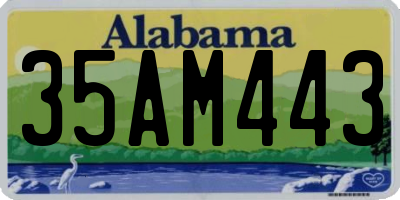 AL license plate 35AM443