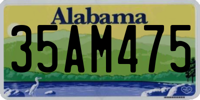 AL license plate 35AM475
