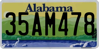 AL license plate 35AM478
