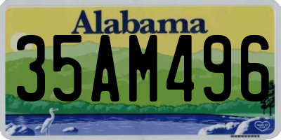 AL license plate 35AM496