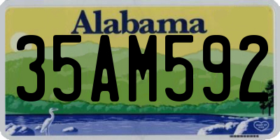 AL license plate 35AM592