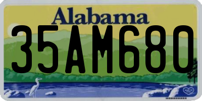 AL license plate 35AM680