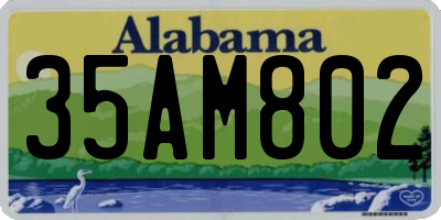 AL license plate 35AM802