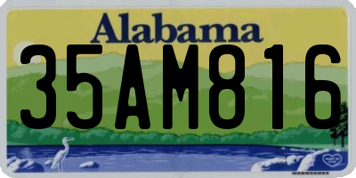 AL license plate 35AM816