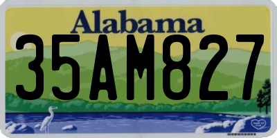 AL license plate 35AM827