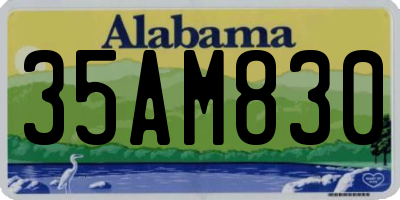 AL license plate 35AM830
