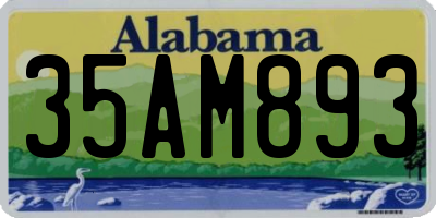 AL license plate 35AM893