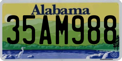 AL license plate 35AM988