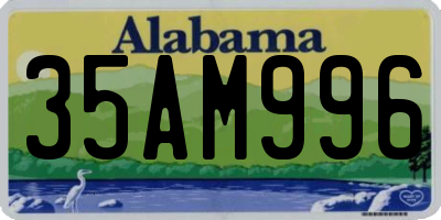 AL license plate 35AM996