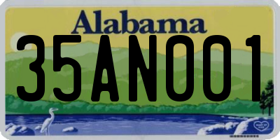 AL license plate 35AN001