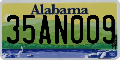 AL license plate 35AN009