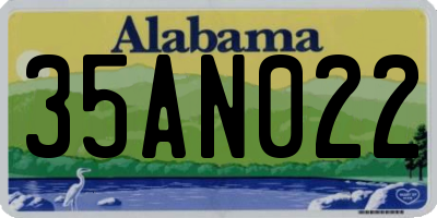 AL license plate 35AN022
