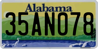AL license plate 35AN078