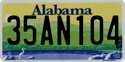 AL license plate 35AN104
