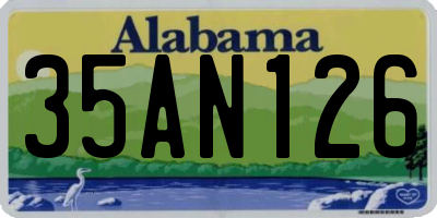 AL license plate 35AN126