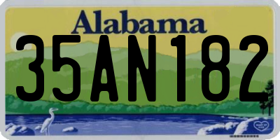 AL license plate 35AN182