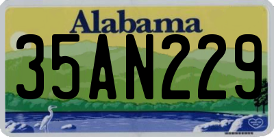 AL license plate 35AN229