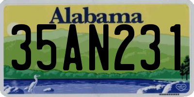 AL license plate 35AN231