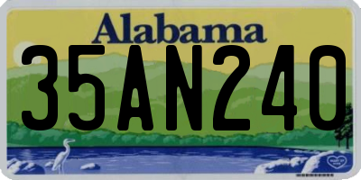 AL license plate 35AN240