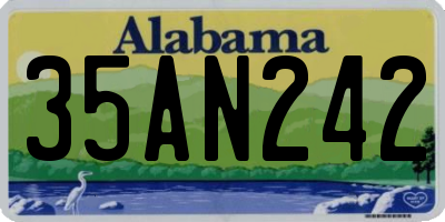 AL license plate 35AN242