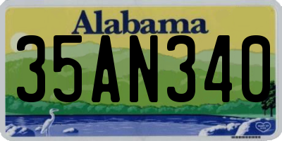 AL license plate 35AN340