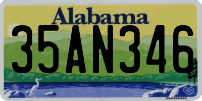 AL license plate 35AN346