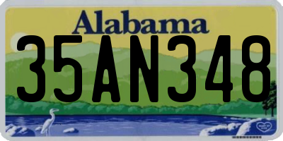 AL license plate 35AN348