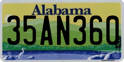 AL license plate 35AN360