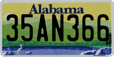 AL license plate 35AN366