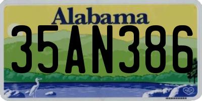 AL license plate 35AN386