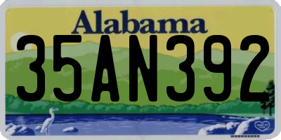 AL license plate 35AN392