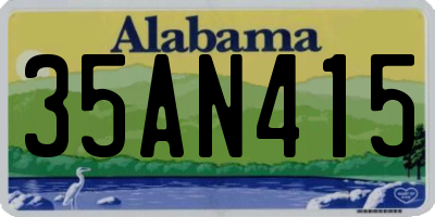 AL license plate 35AN415