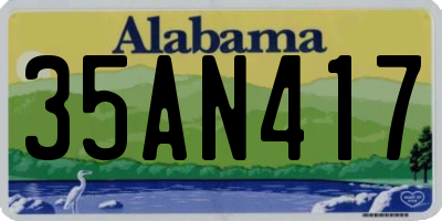 AL license plate 35AN417