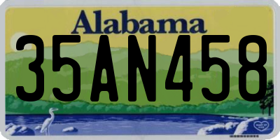 AL license plate 35AN458