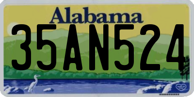 AL license plate 35AN524